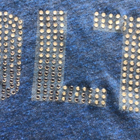 INDIANAPOLIS COLTS NFL RHINESTONE V NECK LOGO TEE SHIRT SMALL - Picture 11 of 15